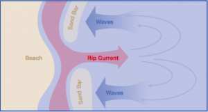 Diagram representing what might be a 'perfect' rip current.